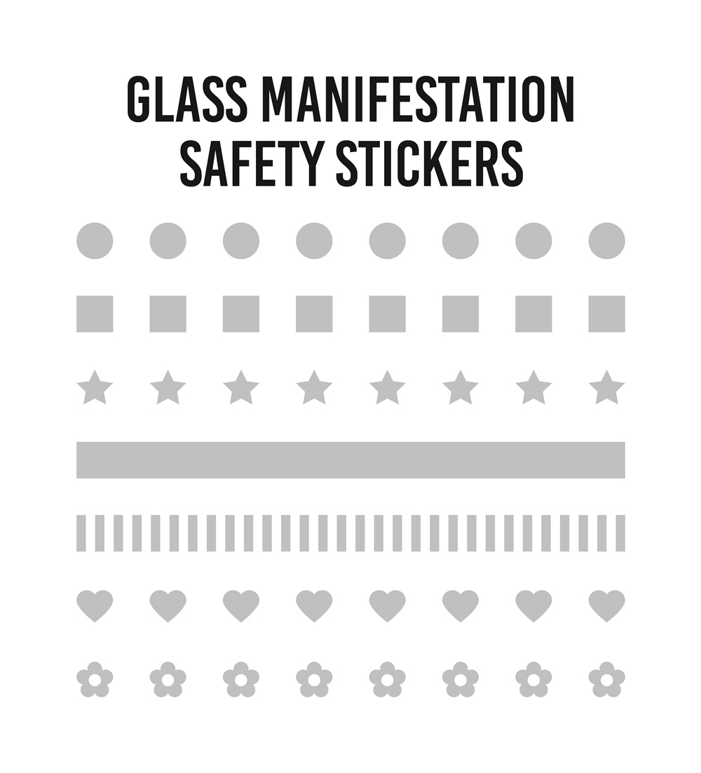 Frosted Glass Safety Window Manifestation Film Stickers Squares